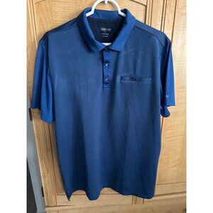 Calvin Klein Performance Mens Polo Shirt Regular Fit L Blue Polyester Blend 2w x